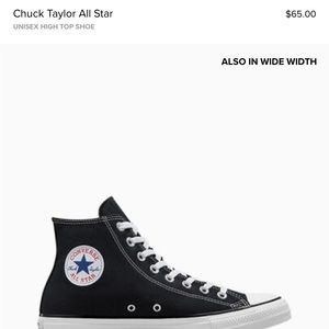 Set an a very nice pair of black canvas converse in very very good condition